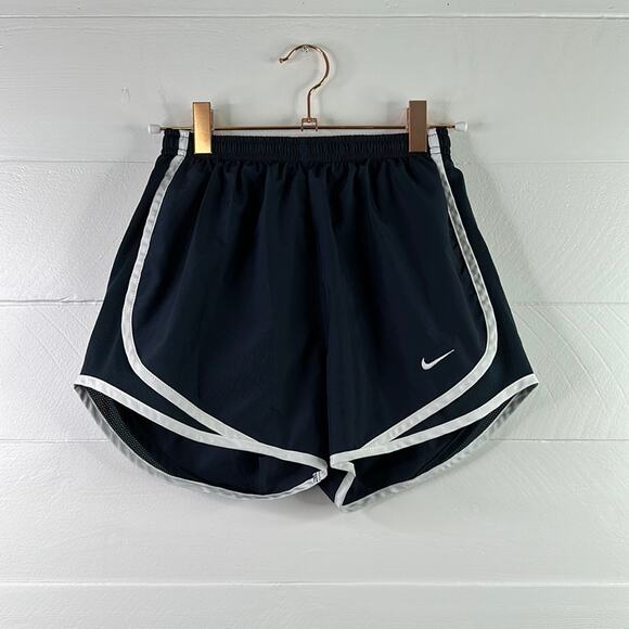 NIKE Dark Navy‎ Blue White Dri-Fit Running Outdoor Exercise Gym Shorts Size XS - Picture 1 of 13